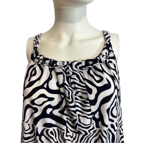 Rafaella woman Navy & White Mini Dress Sz.3XL Geographic Print New With … - Picture 3 of 16